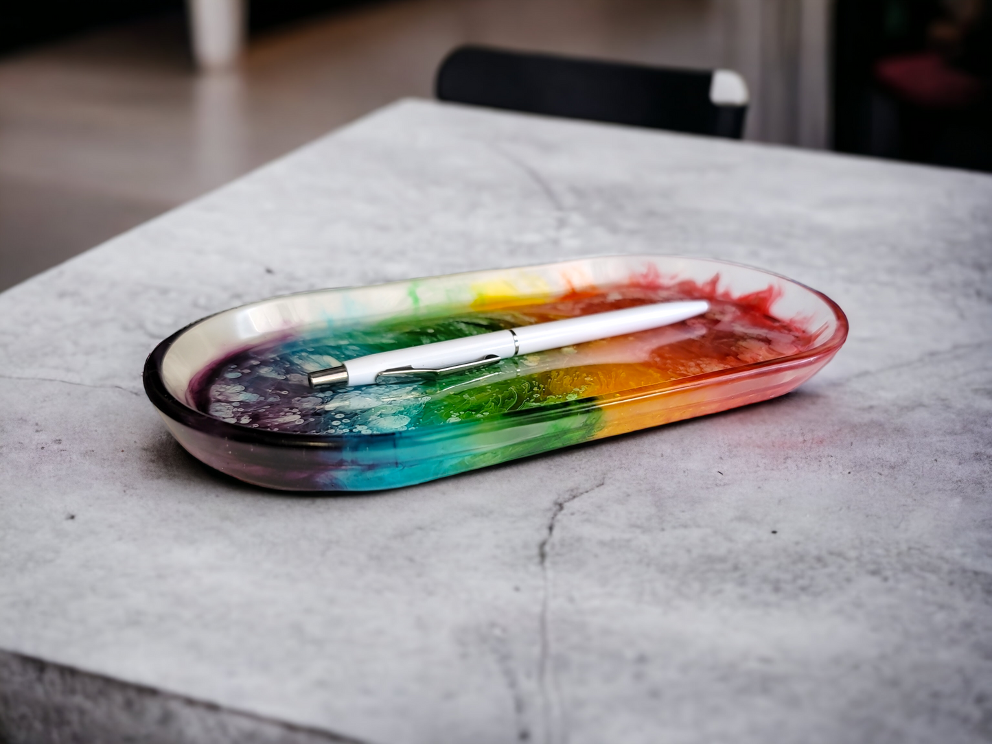 Trinket Tray - Rainbow Rolling Tray - Pride Trinket Dish