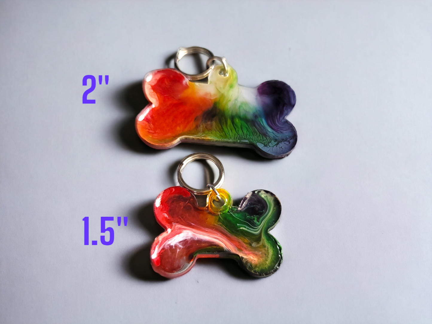 Dog Bone Pet Tag - Rainbow Pet ID