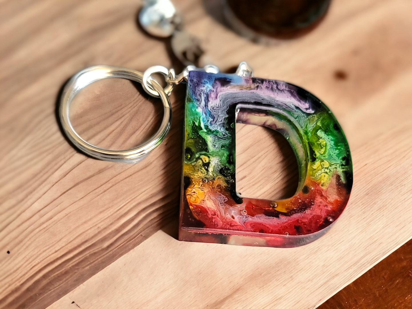 Rainbow Letter Keychain