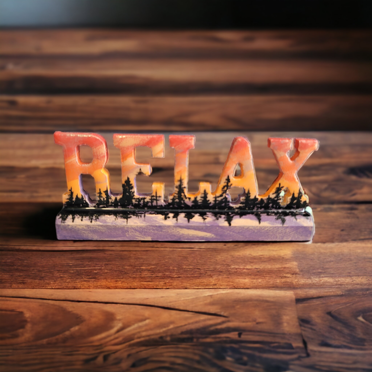 "Relax" Wood Sign